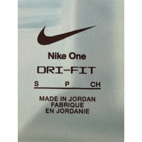 Nike Dri Fit Teal Baby Blue Leggings Size Small Cross Over Front - Picture 4 of 7